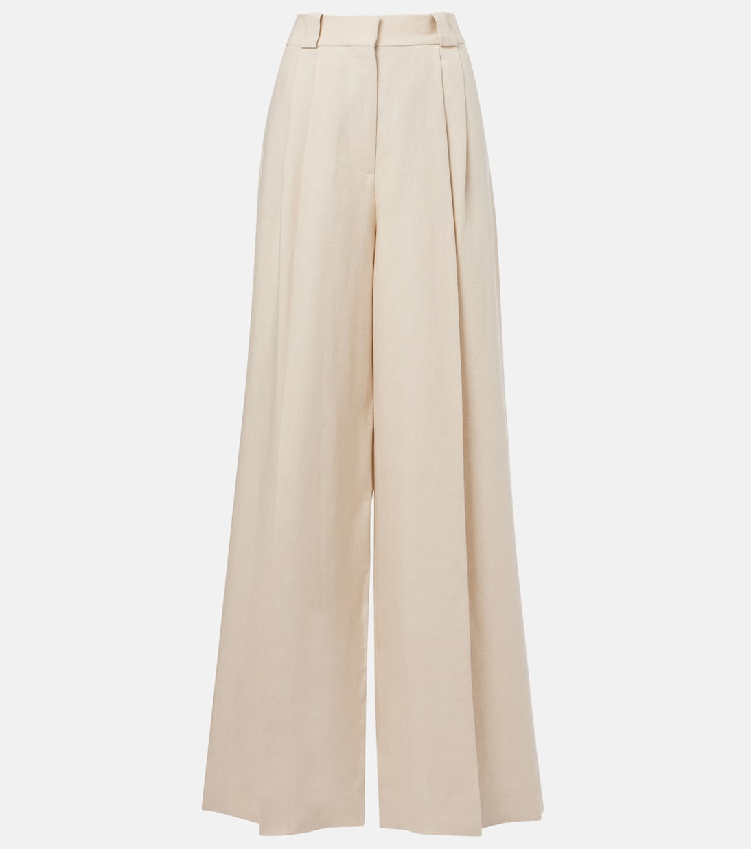 

Льняные брюки Husi с высокой талией и широкими штанинами Blazé Milano, Powder