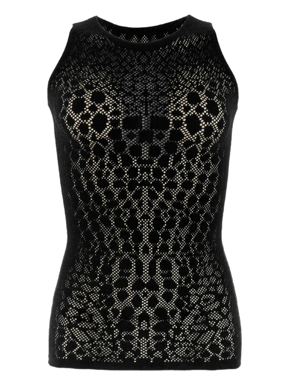 

Сетчатый топ без рукавов Wolford, черный