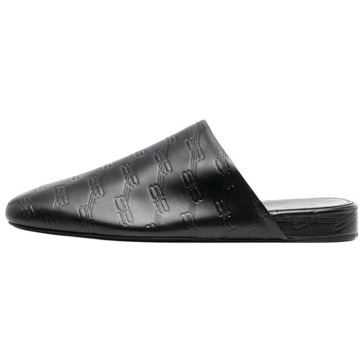 Кожаные мюли с тисненым логотипом Balenciaga