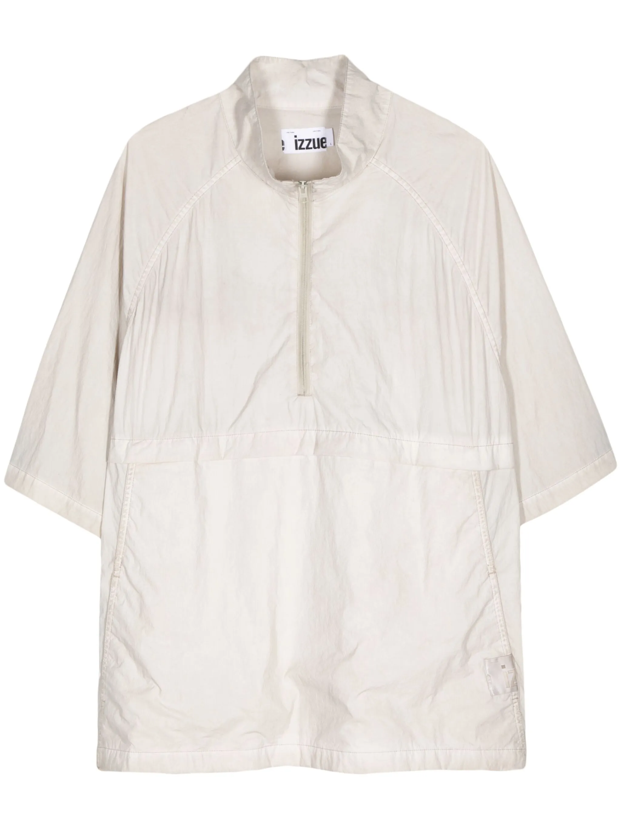 

Рубашка с логотипом и воротником на молнии Izzue, бежевый