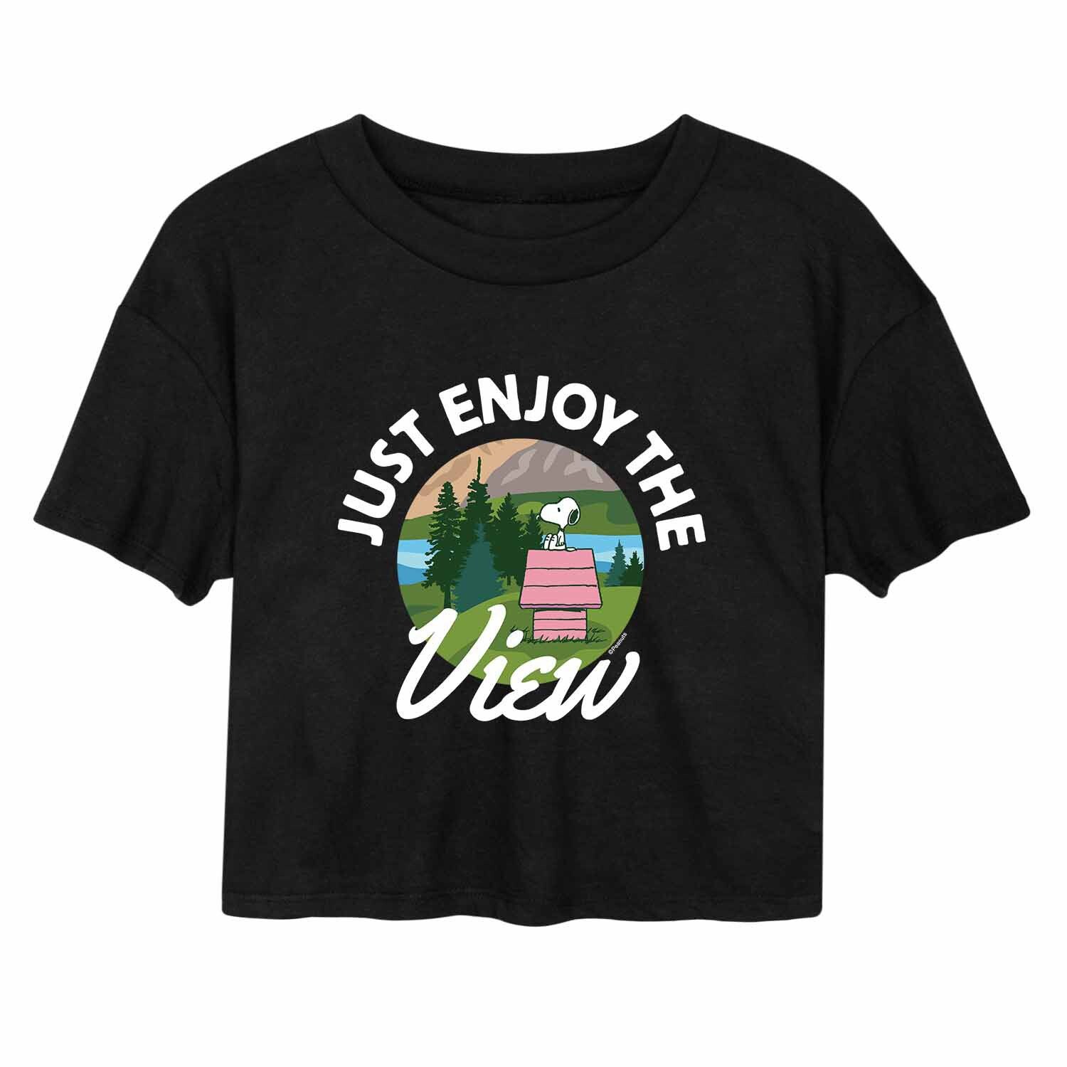 

Укороченная футболка Juniors' Peanuts "Just Enjoy The View" Licensed Character