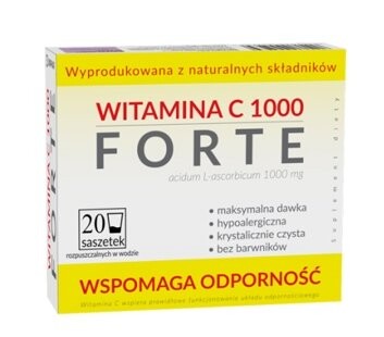 

Witamina C, 1000 Форте, БАД, 20 пакетиков.