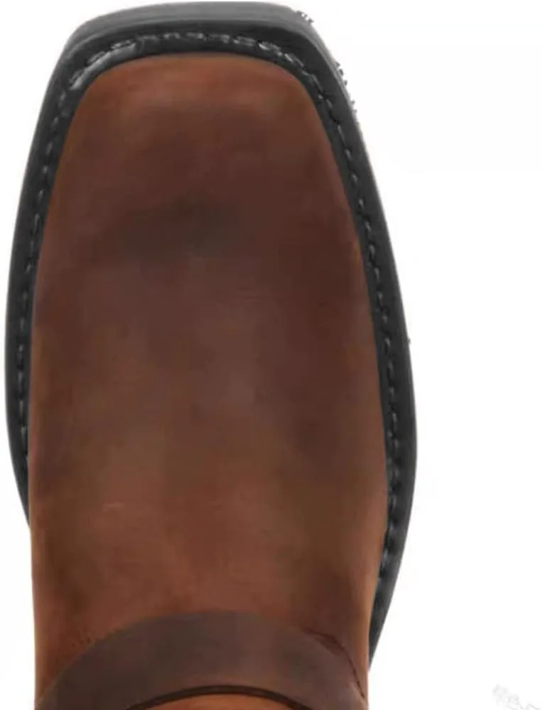 

Модные мужские кожаные мотоциклетные ботинки, военные ботинки, панк-обувь, мужские высокие ботинки до колена, защитная обувь Wogq, желтый