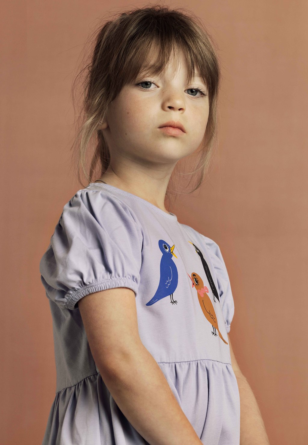 

Платье из джерси BIRDS DRESS Mini Rodini, фиолетовый