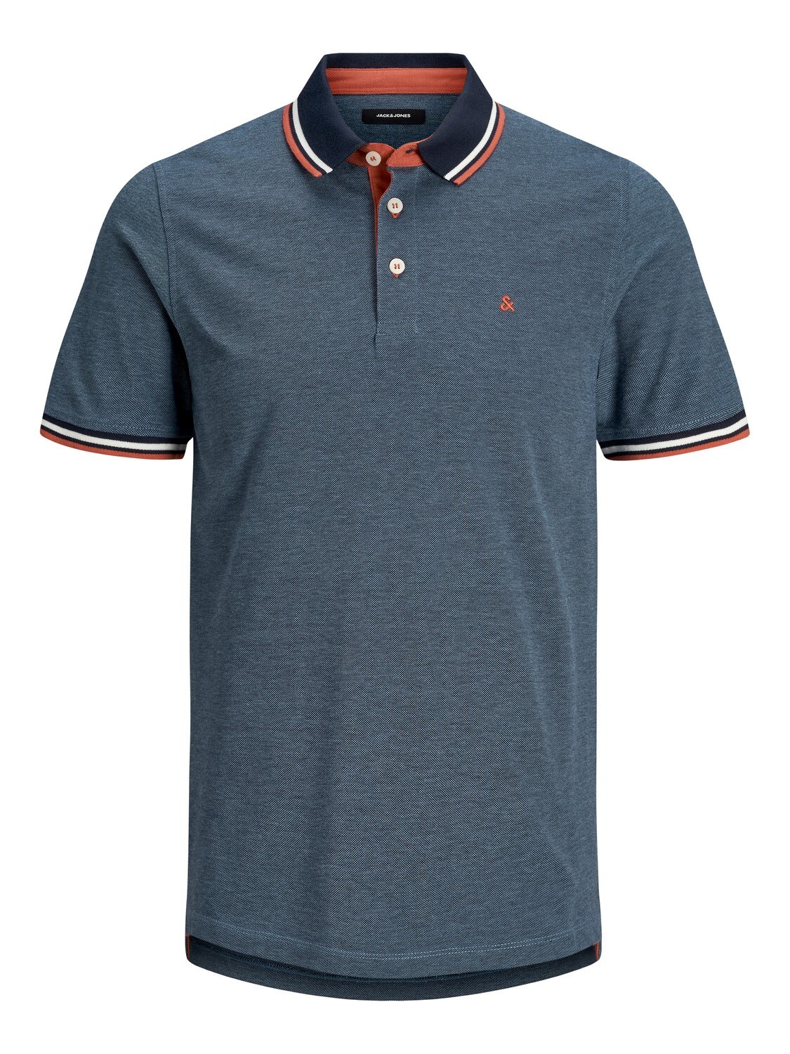 

Поло Jack & Jones Polo Shirt JJEPAULOS Sommer Hemd Kragen Pique Cotton, синий
