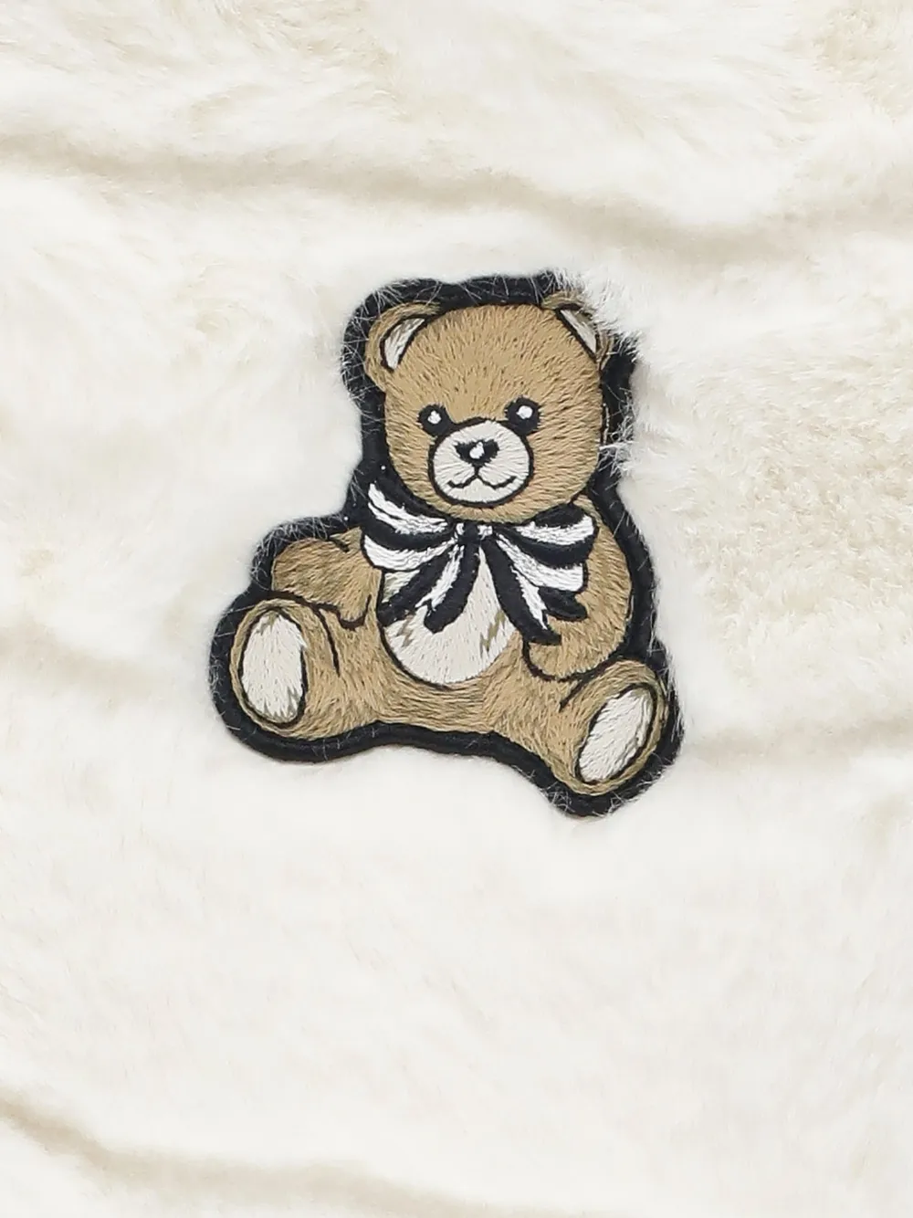 Куртка с капюшоном и вышивкой в виде плюшевого мишки Moschino Kids, белый — фото 3