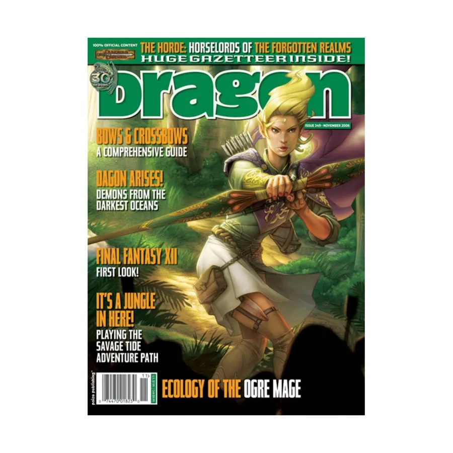 

Журнал #349 "The Horde - Horselords of the Forgotten Realms, Bows & Crossbows", Dragon Magazine #301 - #359