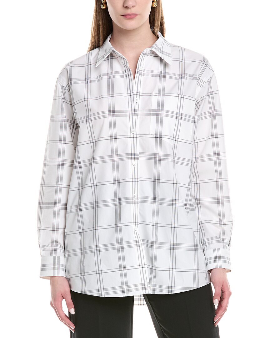 

Lafayette 148 New York Бойфренд Оверсайз Рубашка, белый