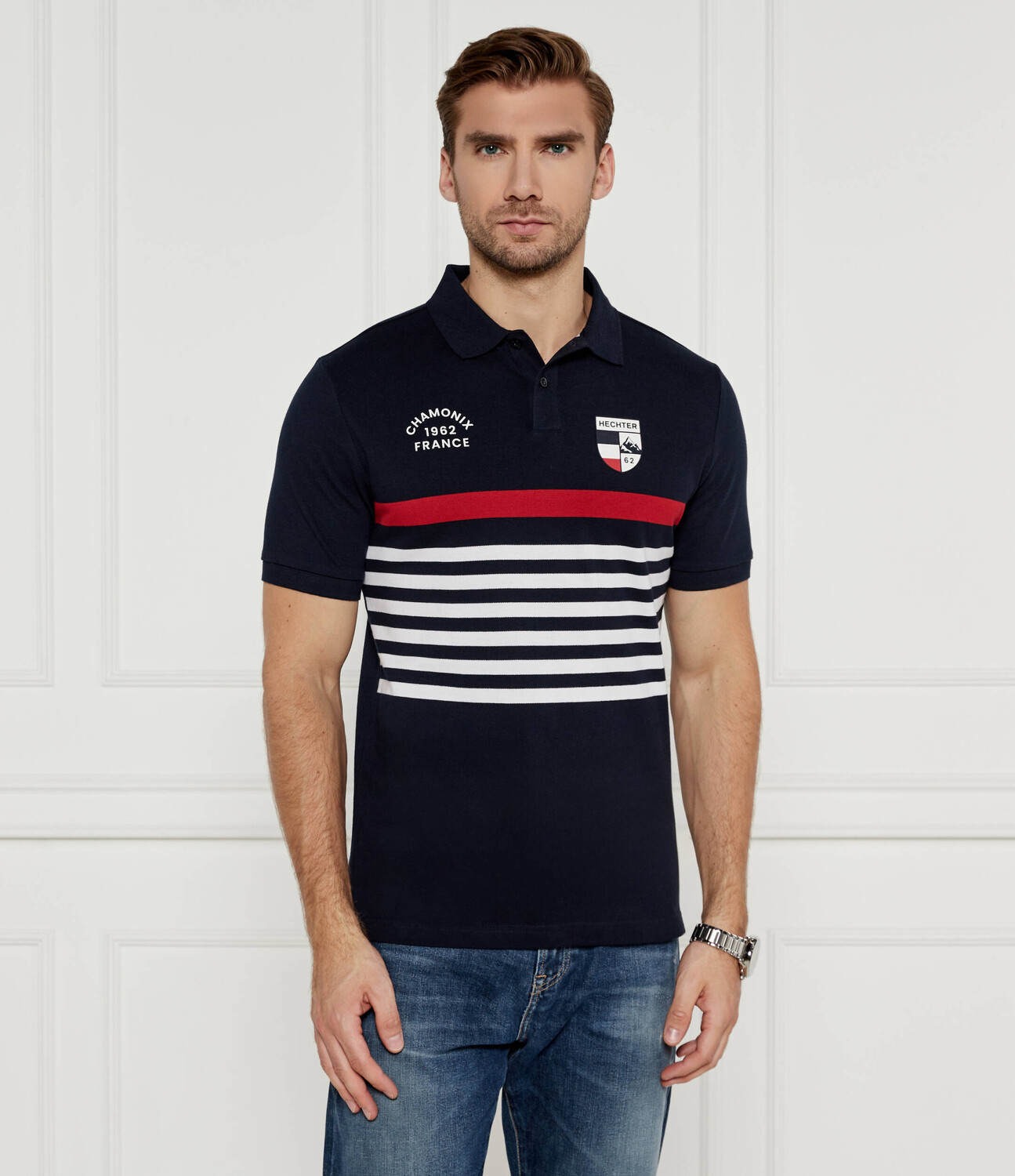 

Поло Hechter Paris PIQUE Regular Fit, темно-синий