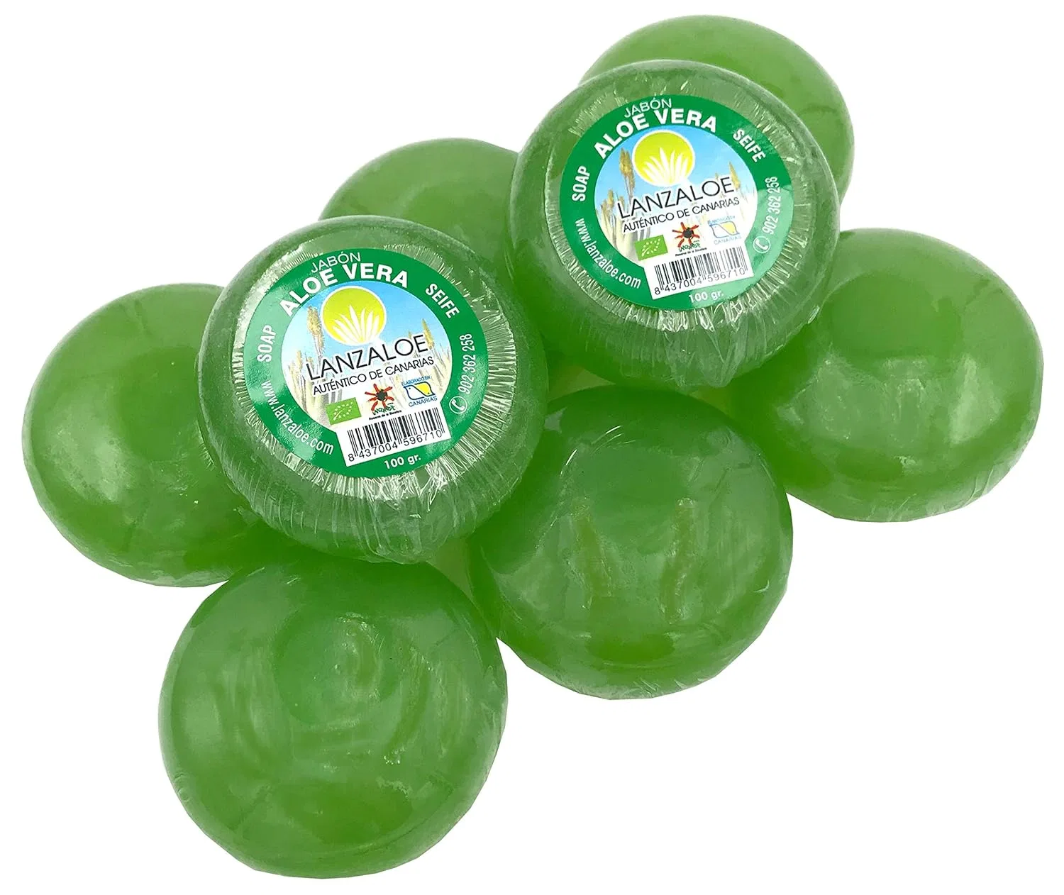 Набор мыла Lanzaloe с алоэ вера, 8 штук по 100 г Lanzaloe