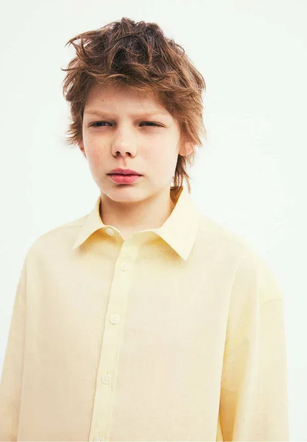 Детская футболка Mango Kids, ванильный
