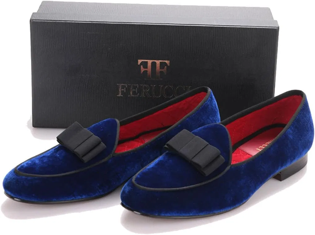 Лоферы FERUCCI Handmade, синие — фото 4