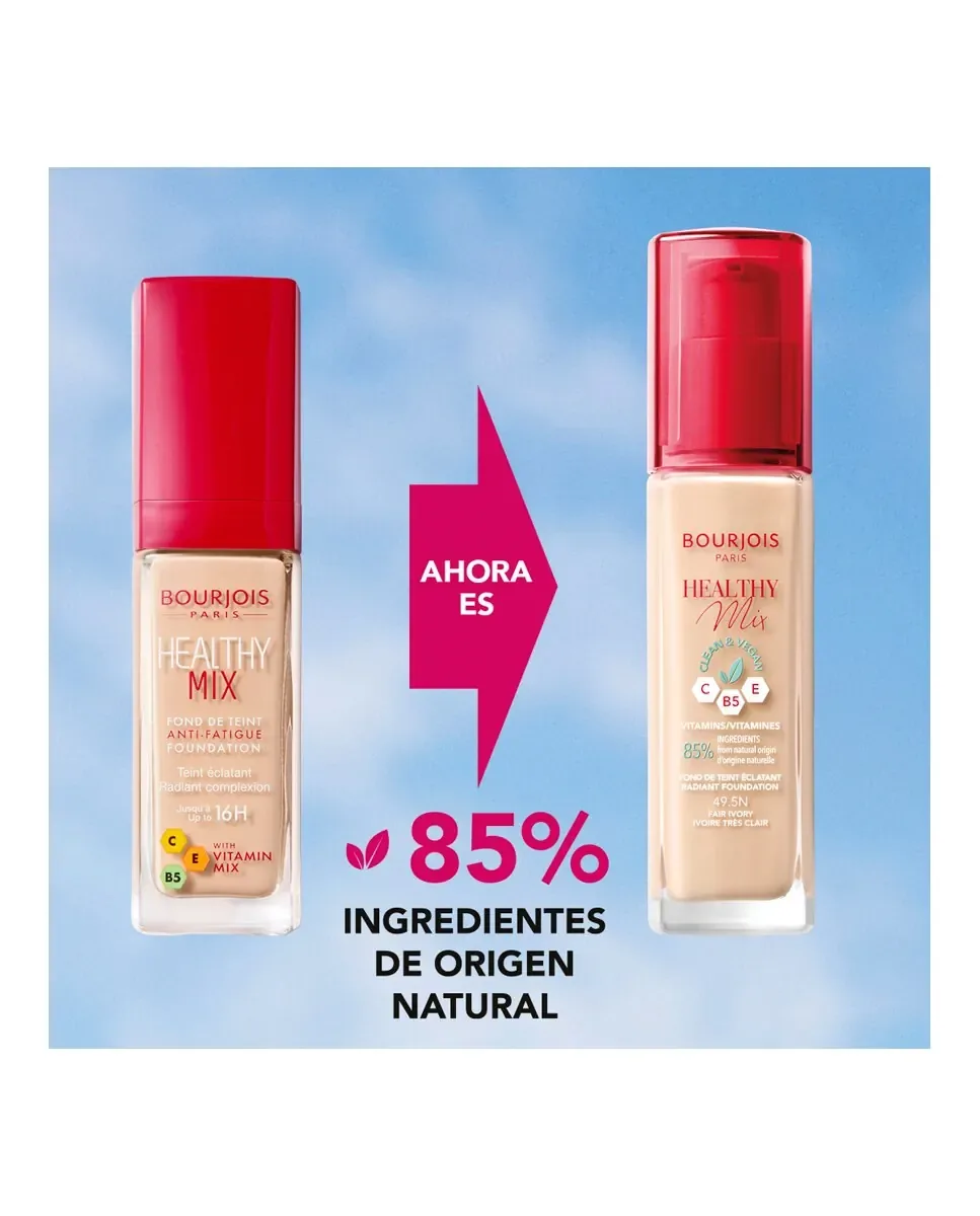 Тональная основа Healthy Mix Clean & Vegan Bourjois, 52,2 - Golden Beige — фото 4
