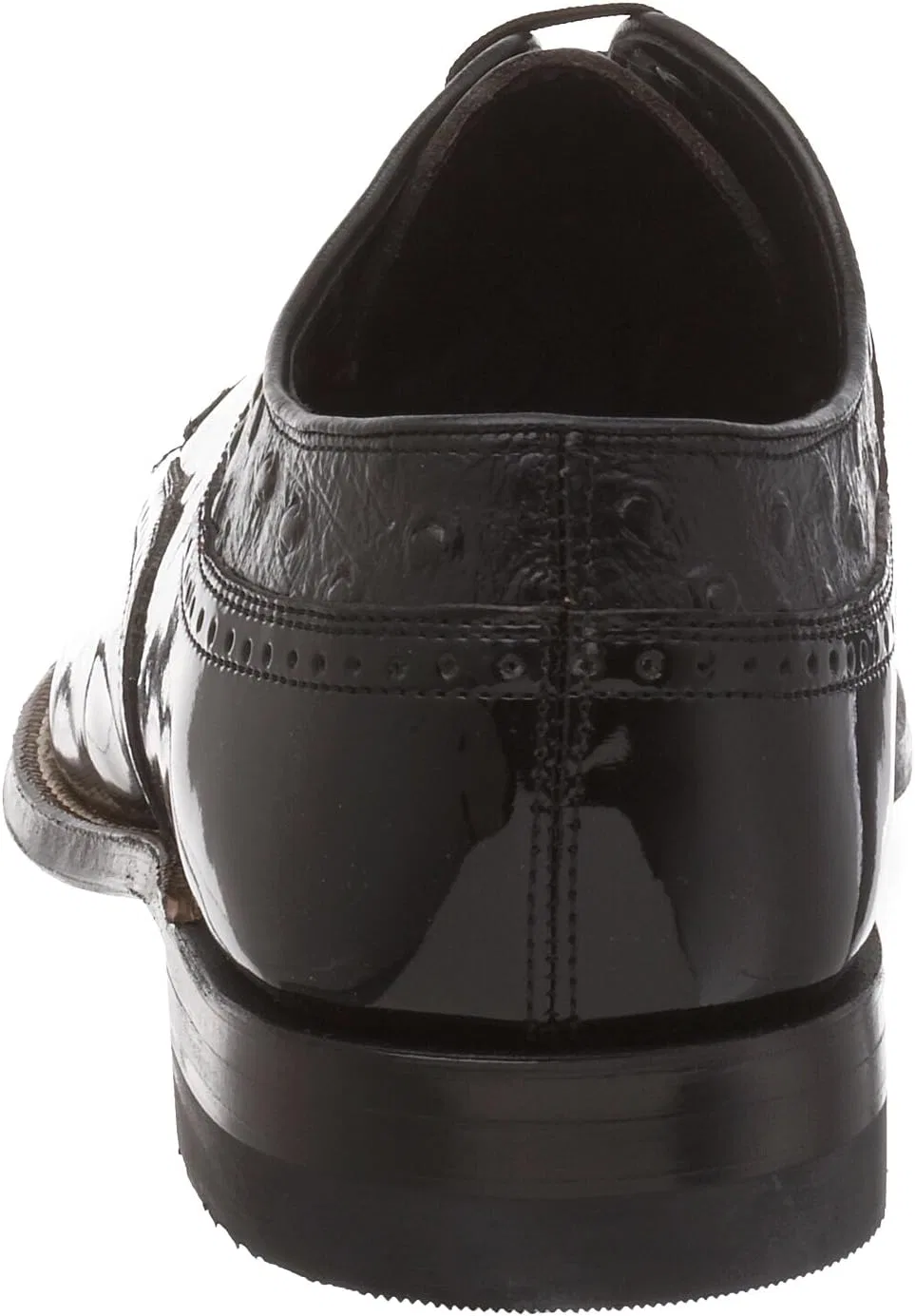 Мужские туфли Stacy Adams Dayton Ostrich Oxford, Black 375 — фото 3