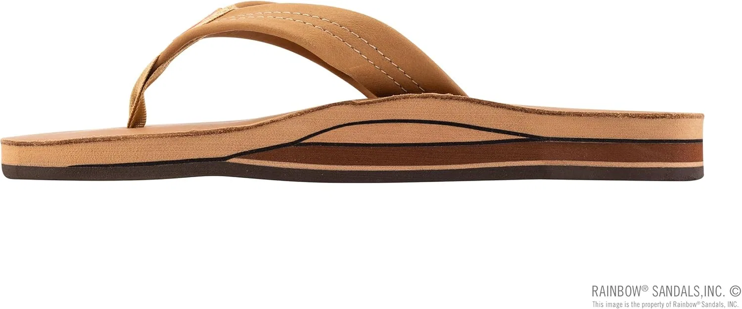Мужские сандалии Rainbow из двухслойной кожи с поддержкой свода стопы Rainbow Sandals, Coffee — фото 2