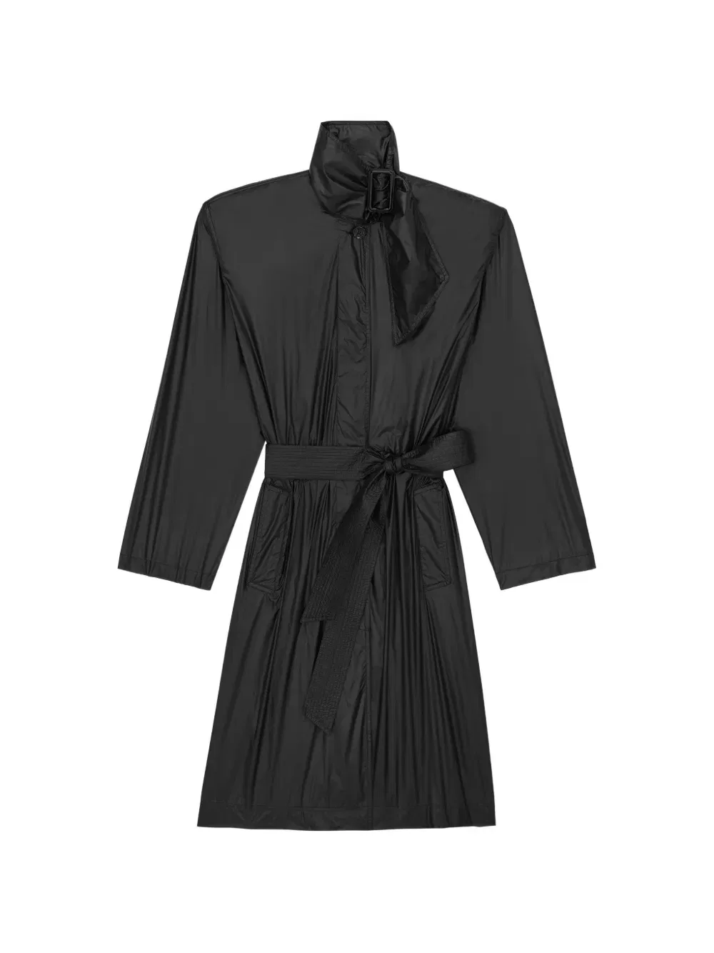 Тренч Lavallière с пряжкой на воротнике Saint Laurent, черный