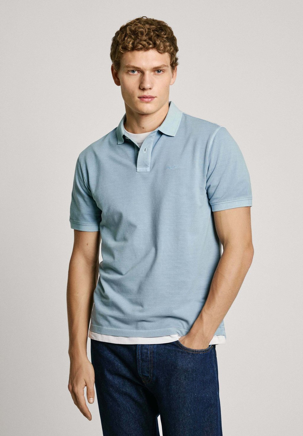 

Поло NEW OLIVER Pepe Jeans, синий