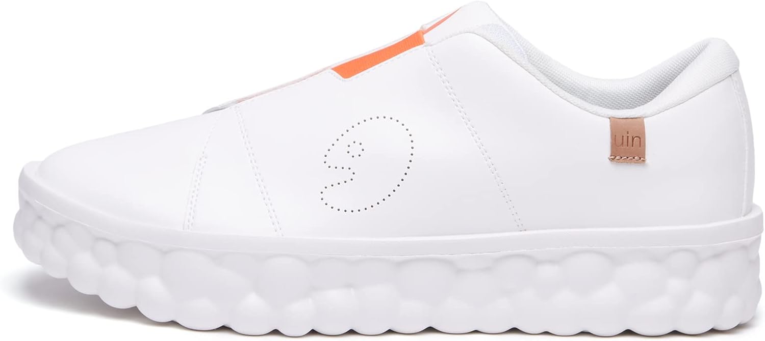 

Мужские модные кроссовки UIN Легкие прогулочные повседневные слипоны Художественно раскрашенные спортивные путешественные скейт-кроссовки Las Ramblas, белый