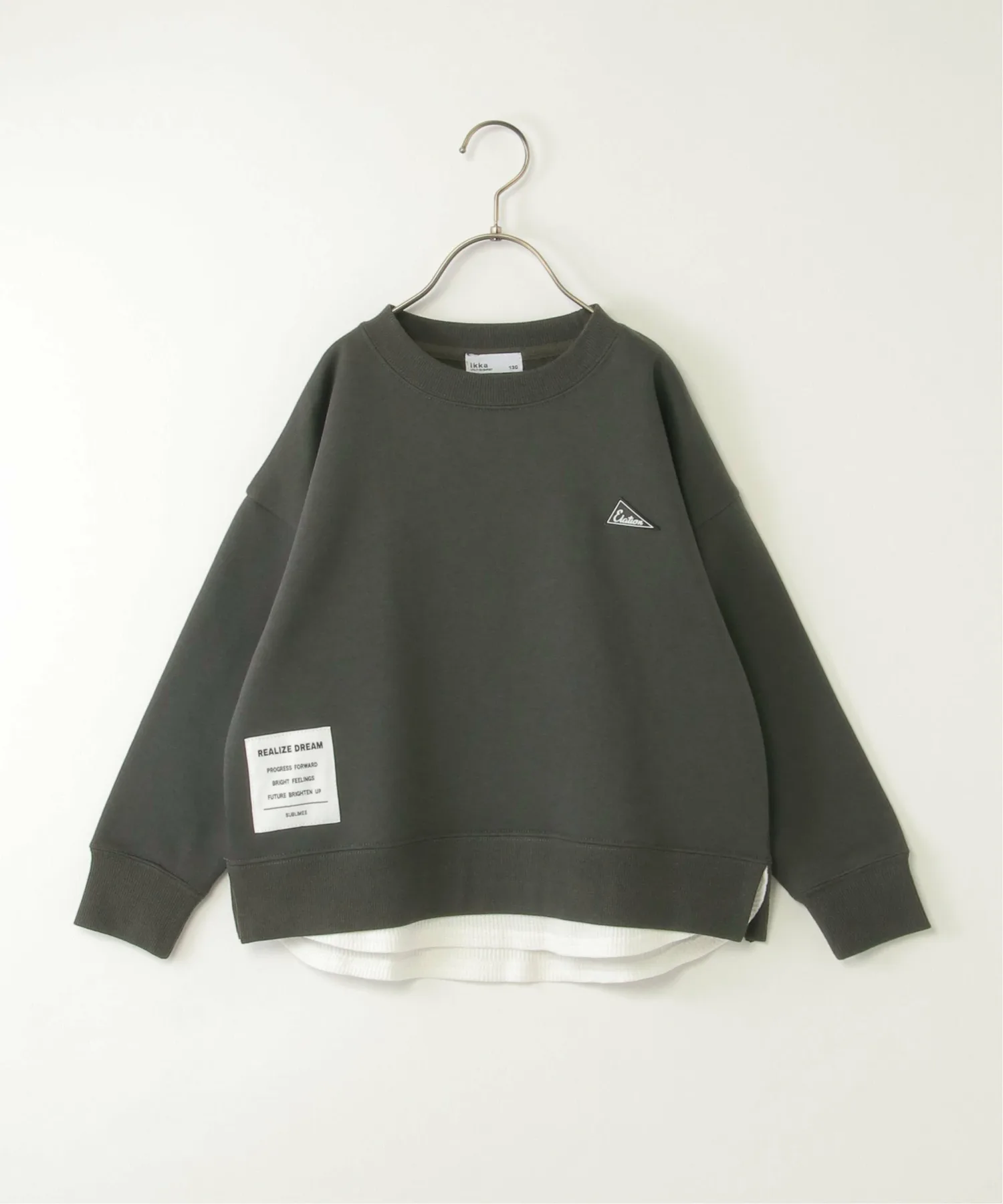 Толстовка с нашивками и флисовой подкладкой (120-160 см) Ikka, цвет Dark Gray