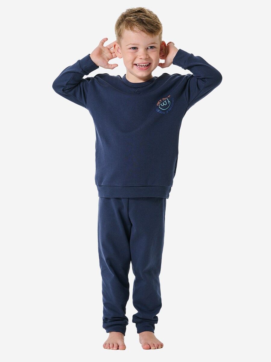 Пижама SCHIESSER Kids Nightwear, небесно-голубой/темно-синий — фото 3