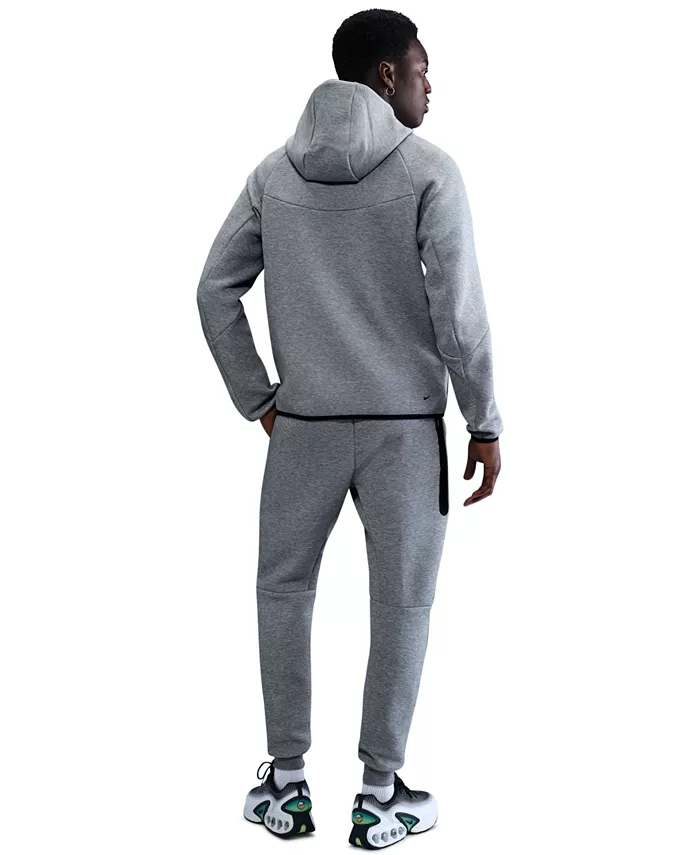 Мужская худи Tech Fleece Full-Zip Windrunner с логотипом Nike, серый — фото 4
