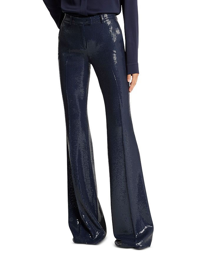 

Расклешенные брюки Haylee с пайетками Michael Kors Collection, синий