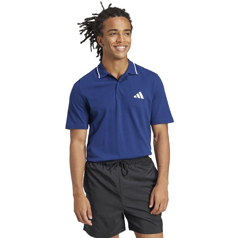 Polo Essentials из пике с маленьким логотипом Adidas, мультиколор — фото 2