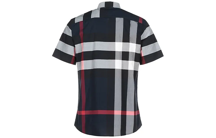 Рубашка Burberry в клетку, синий — фото 4