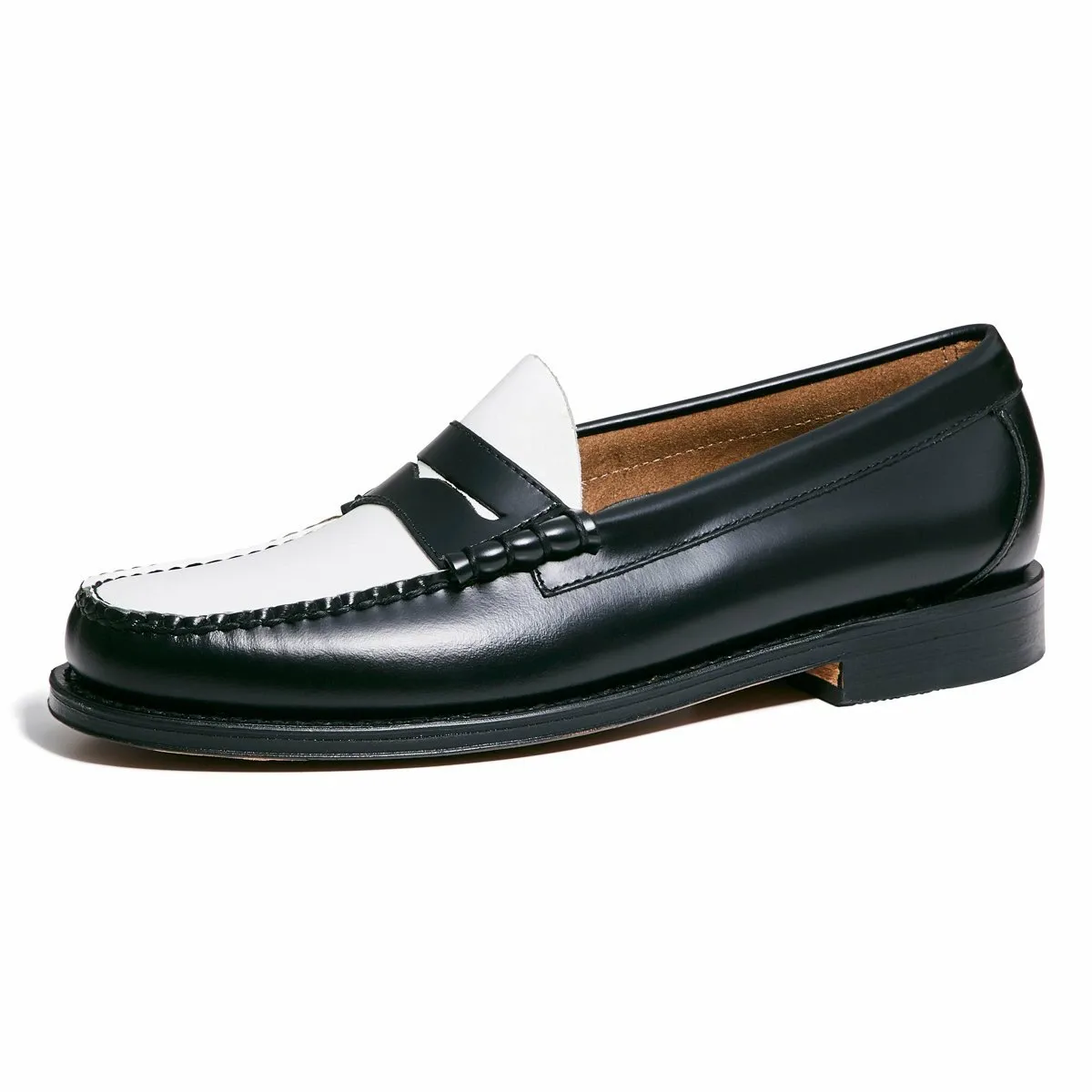 BA11010H LARSON Larson Penny Loafer Кожаные лоферы Мужские G.H.Bass, BLACK & WHITE — фото 3