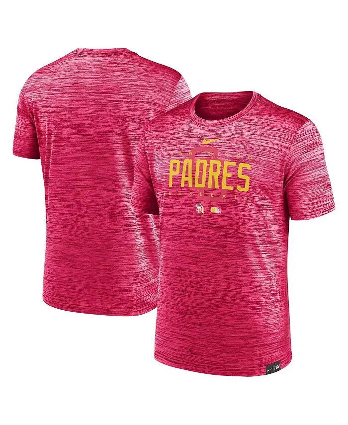 

Мужская розовая футболка San Diego Padres City Connect Velocity Practice Performance Nike