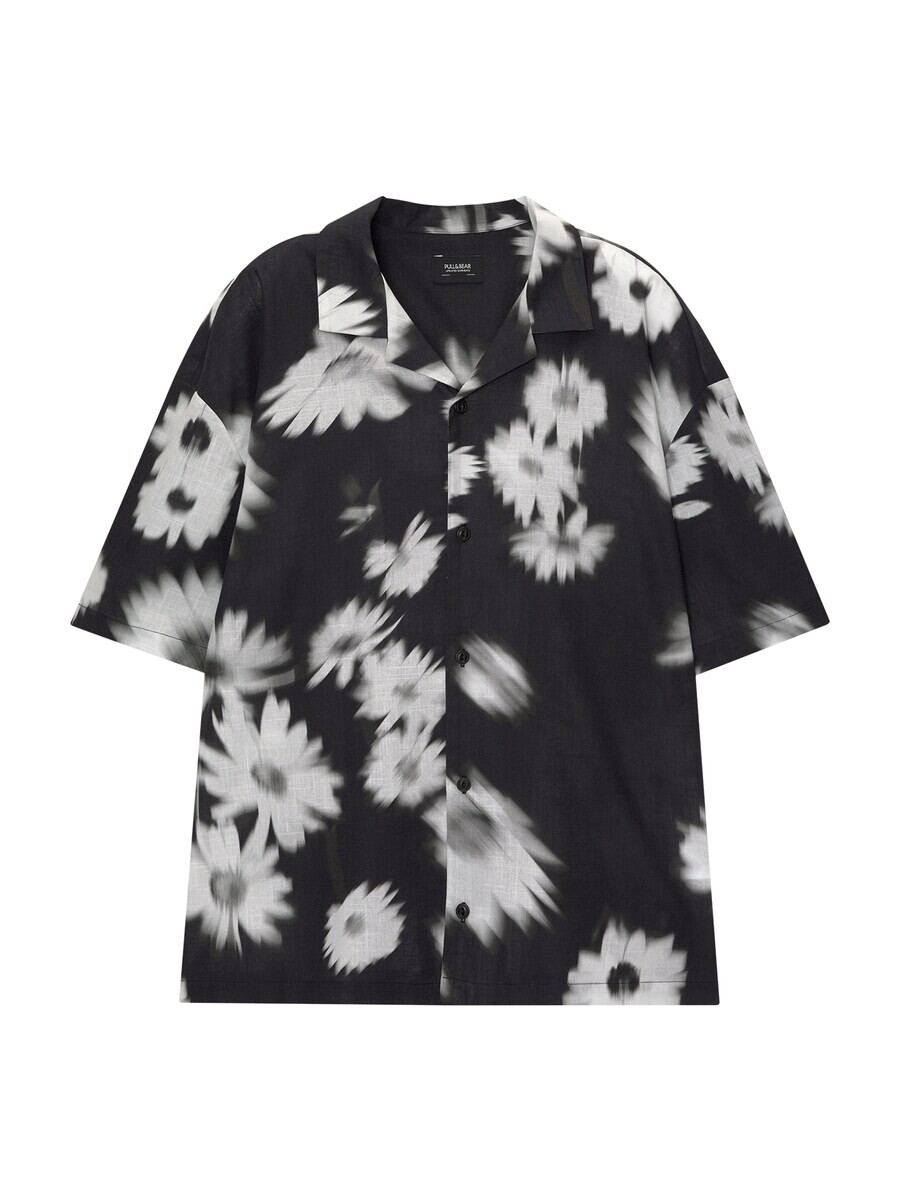 

Рубашка Pull&Bear Regular fit Button Up, черный