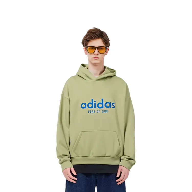 Толстовка Fear Of God X Мужская зеленая Adidas, зеленый — фото 4