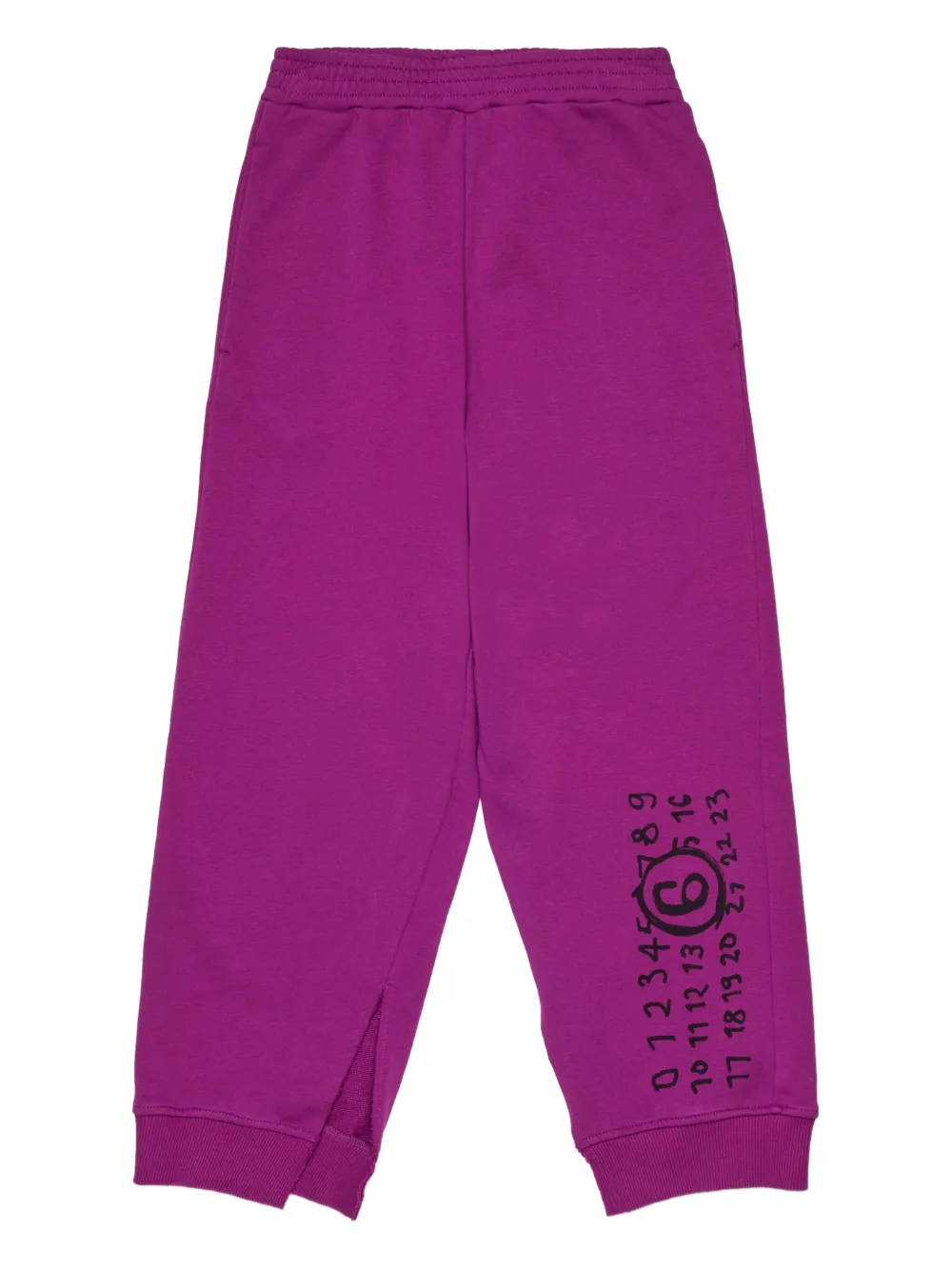 

Спортивные брюки с принтом Numbers MM6 Maison Margiela Kids, розовый