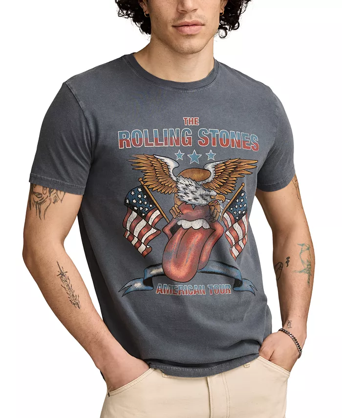 

Мужская футболка с коротким рукавом Rolling Stone с принтом орла Lucky Brand, синий