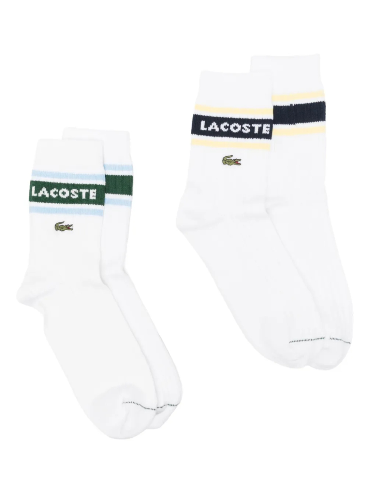 

Носки с логотипом, вязка интарсия (комплект из двух штук) Lacoste, белый