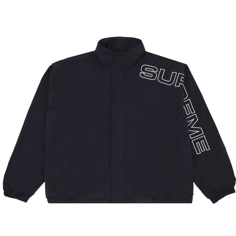 

Спортивная куртка Supreme Spellout Embroidered Track Jacket, Black