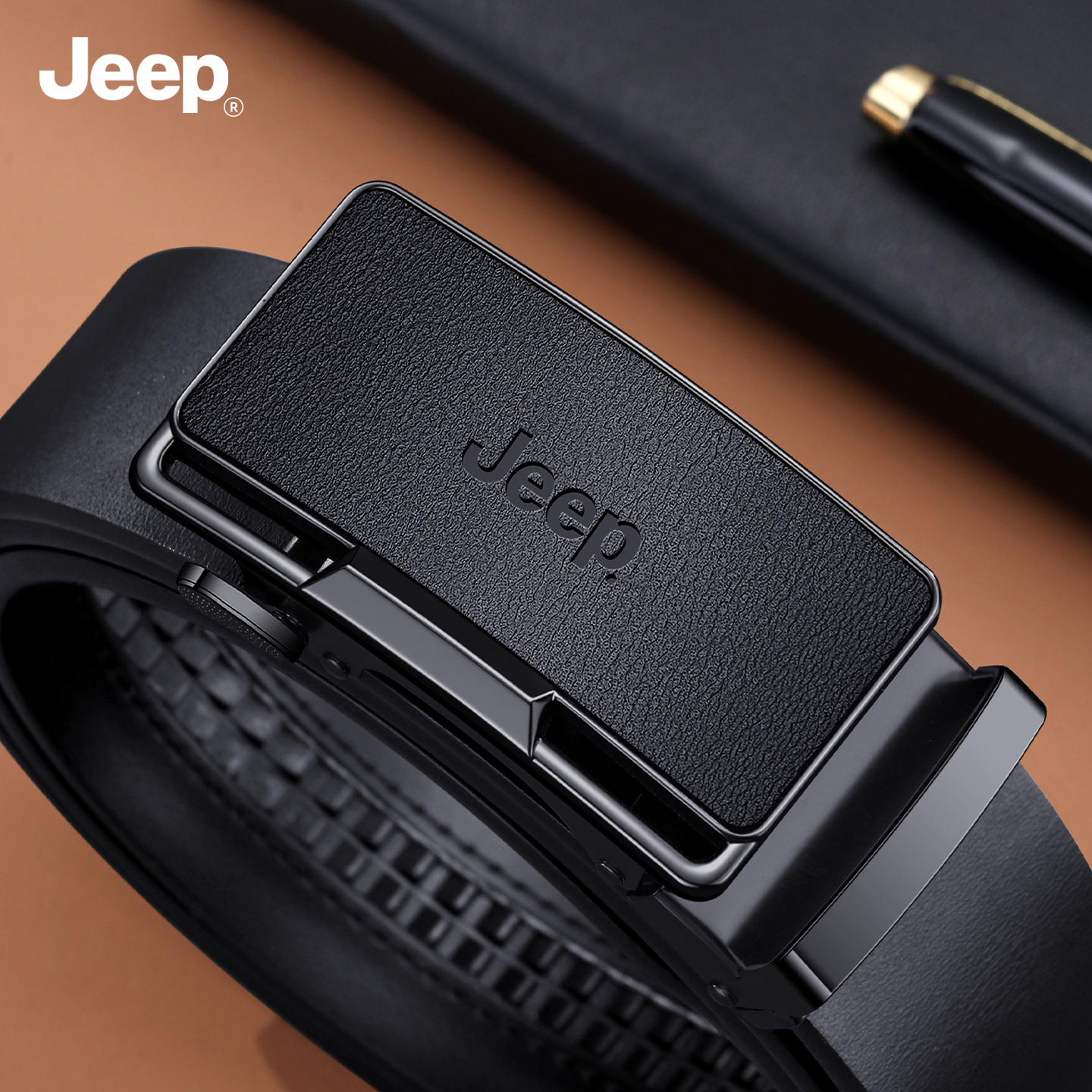 

Ремень мужской из коровьей кожи Box Split, 35 см Jeep, coffee