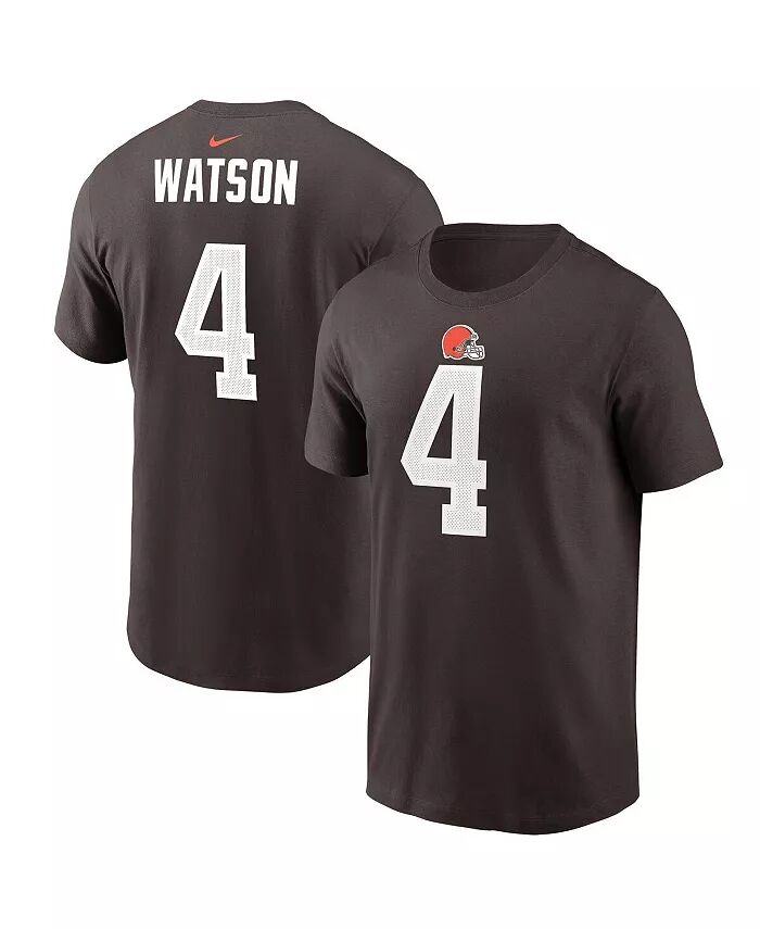 Мужская футболка с именем и номером игрока Дешона Уотсона Брауна из Cleveland Browns Nike — фото 2