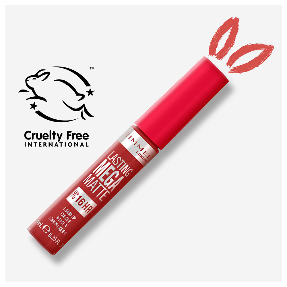 Губная помада Lasting mega matte liquid lip colour Rimmel london, 7,4 мл, 500-fire starter — фото 3