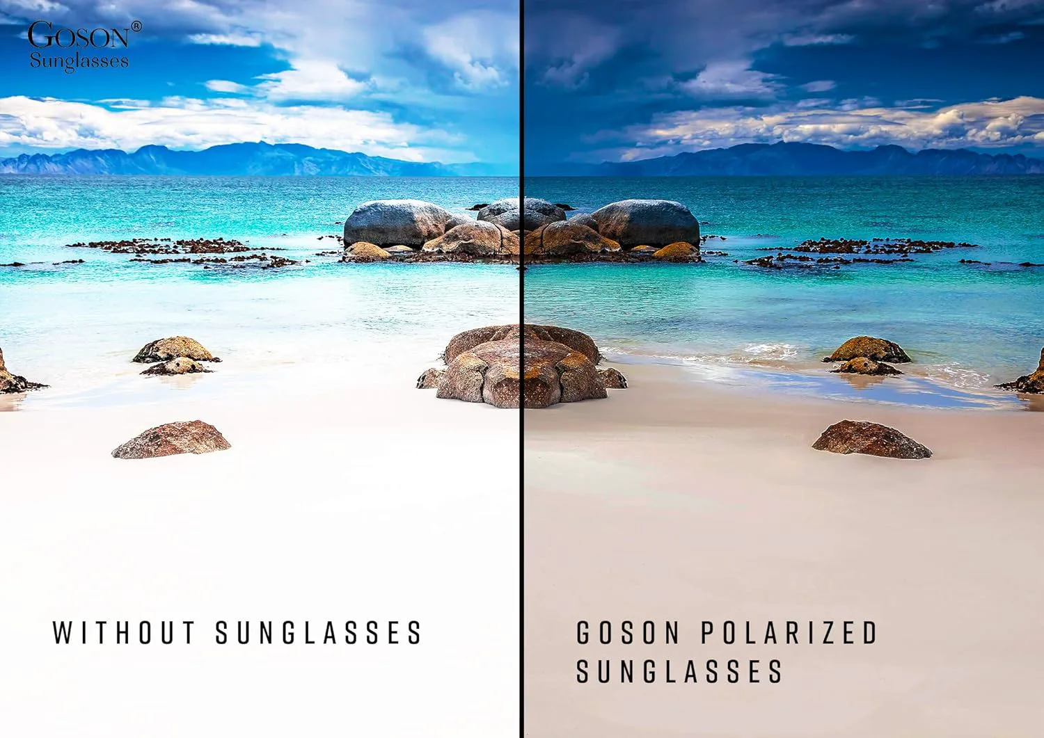 

Поляризованные солнцезащитные очки Goson для мужчин и женщин — ретро-дизайн, защита от УФ-излучения UV400, идеально подходят для вождения и рыбалки, Black