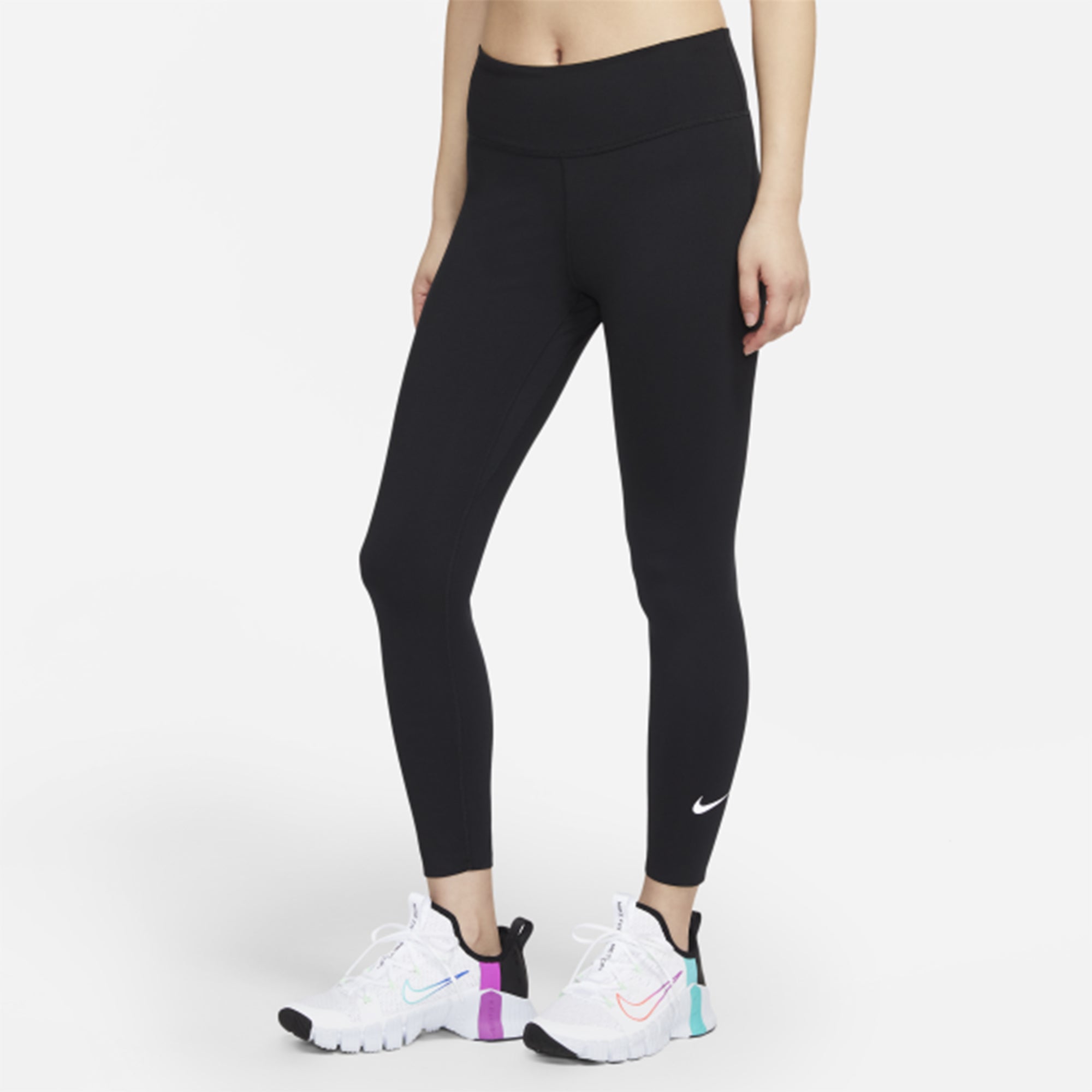 Брюки (WMNS) Nike One Luxe 7/8 Tight Pro Logo Sports Pants Black — фото 4