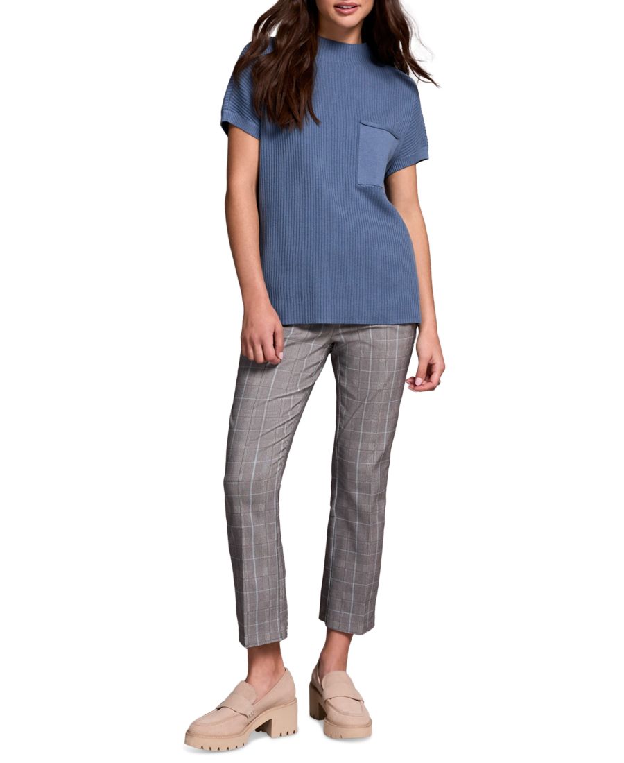 

Женская хлопковая футболка с высоким воротником и короткими рукавами TRIBAL, Slateblue, Синий, Женская хлопковая футболка с высоким воротником и короткими рукавами TRIBAL, Slateblue