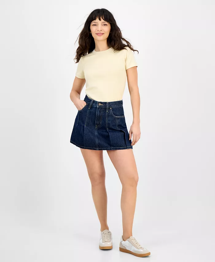 

Женская плиссированная джинсовая мини-юбка Levi's, синий