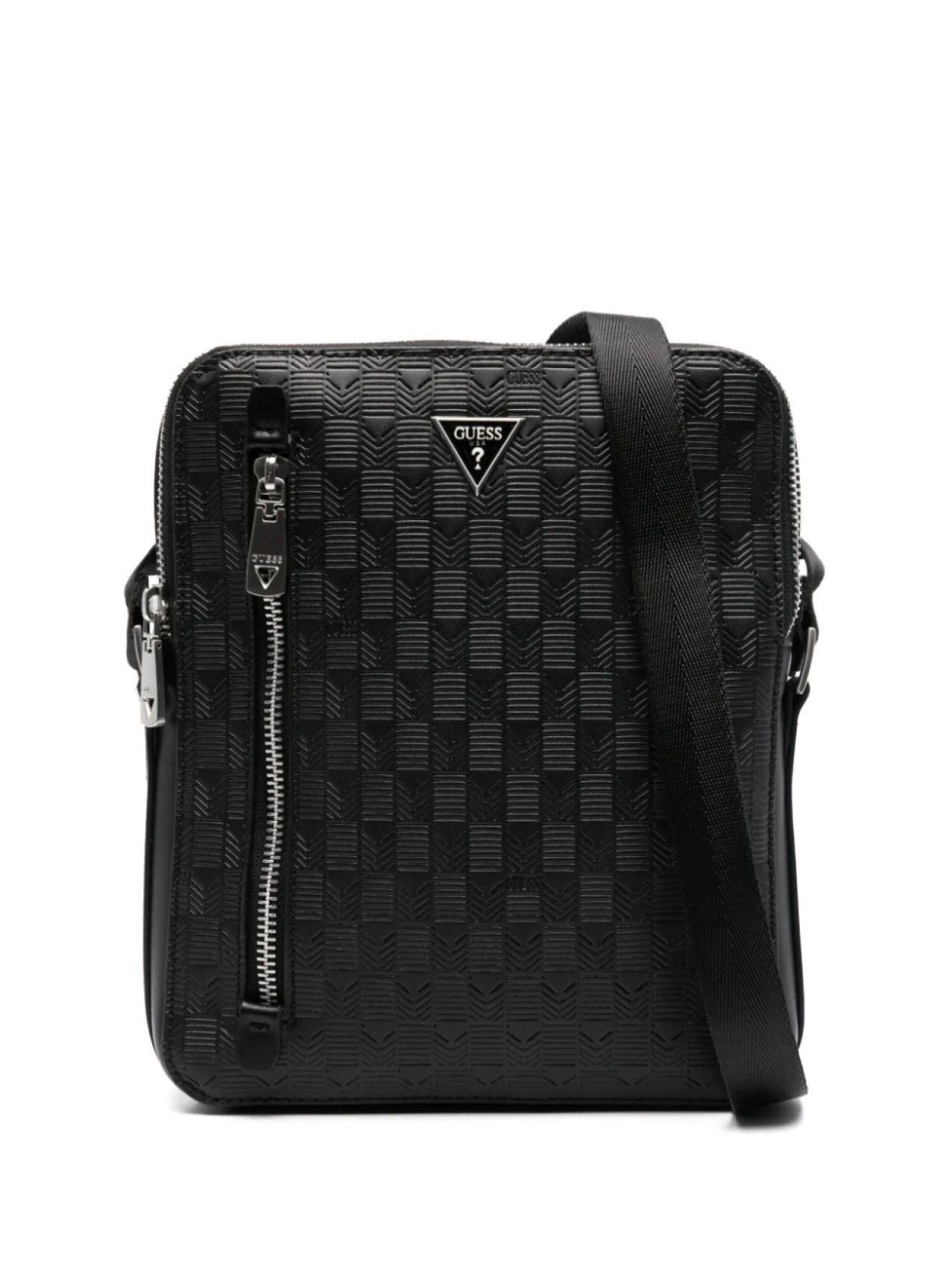 

Сумка-мессенджер с логотипом GUESS USA, черный