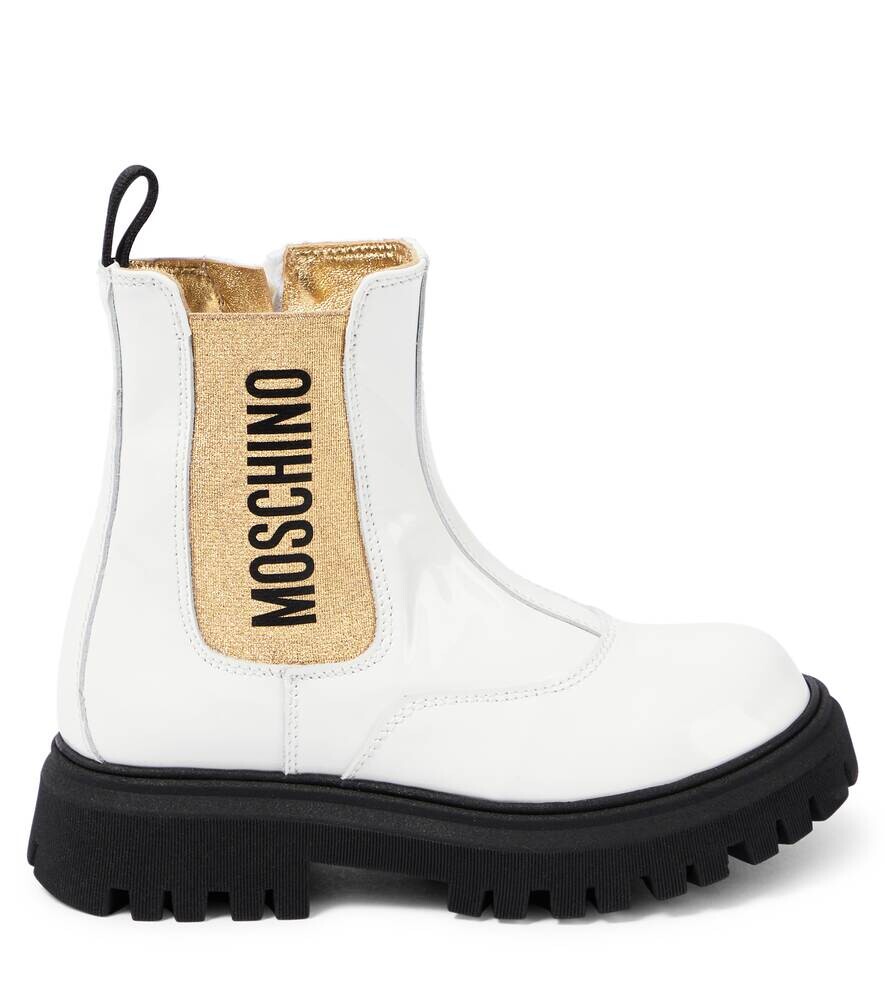 Ботинки из лакированной кожи с логотипом Moschino, разноцветный — фото 3