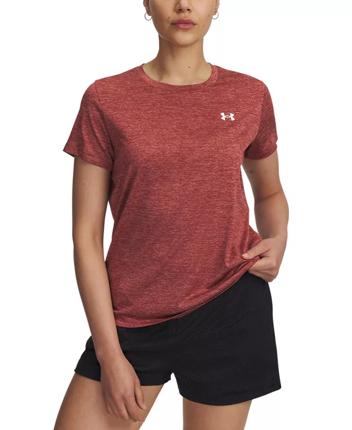 

Женский топ с коротким рукавом Tech Twist Under Armour, розовый