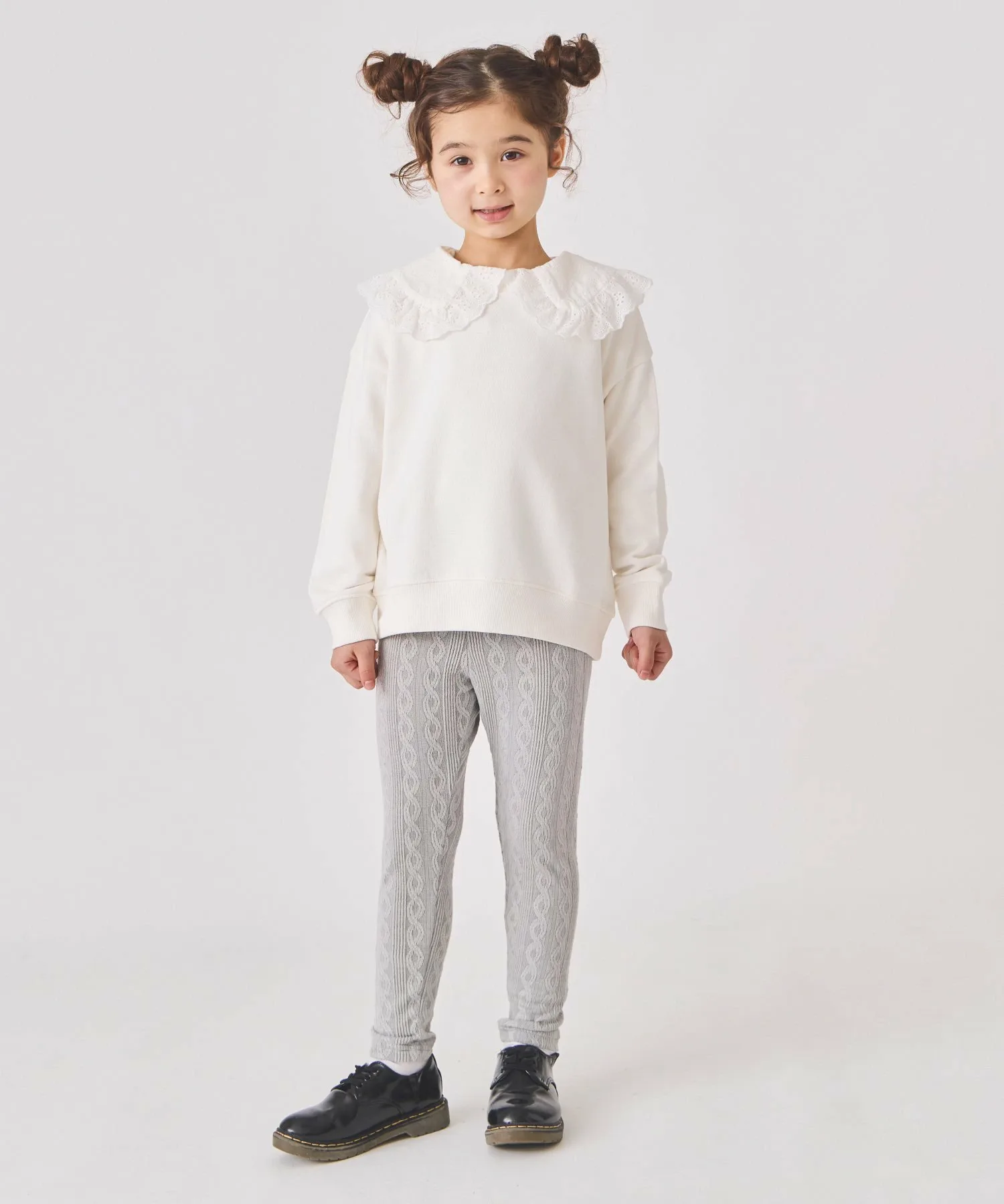Вязаные жаккардовые леггинсы Ever Closet, Light gray — фото 2
