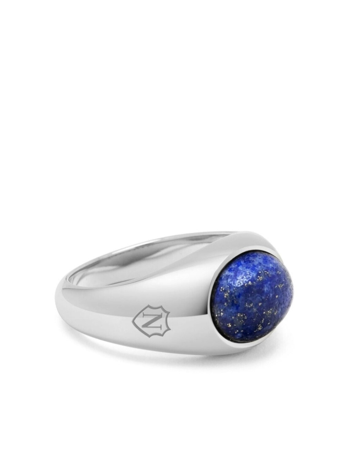 

Перстень с лазуритом и гравировкой Nialaya Jewelry, серебряный