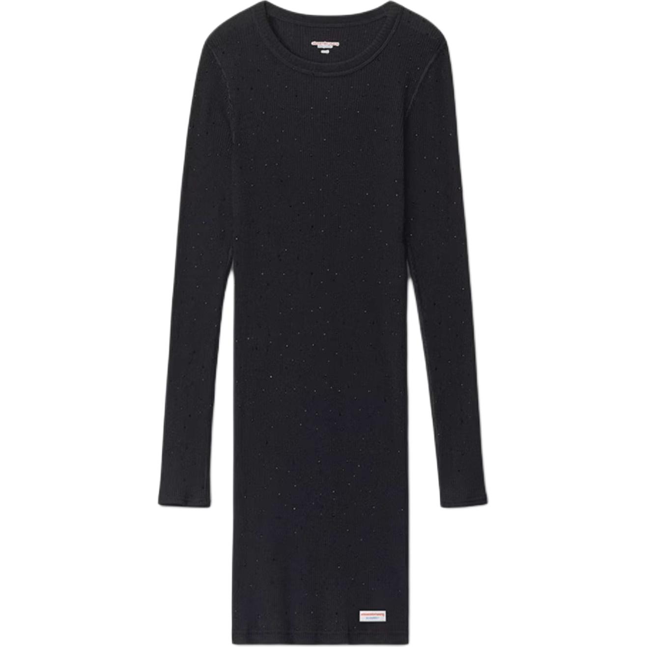 

Длинное платье с рукавами-регланом Alexander Wang, черный