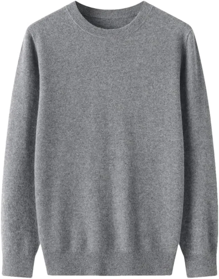 

Мужской свитер с длинным рукавом свободного кроя с круглым вырезом